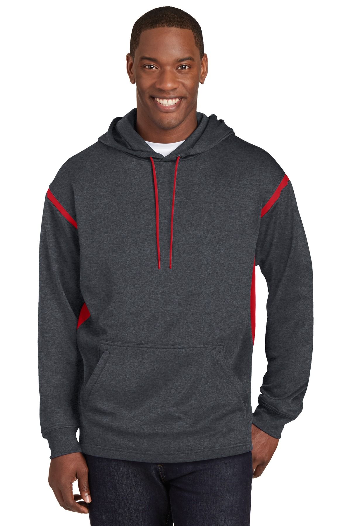 Sport-Tek ® Tech Fleece Colorblock Hooded Sweatshirt