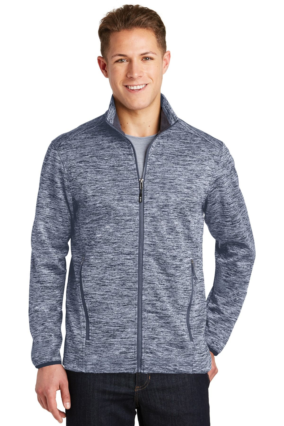  DISCONTINUED  Sport-Tek ®  PosiCharge ®  Electric Heather Soft Shell Jacket