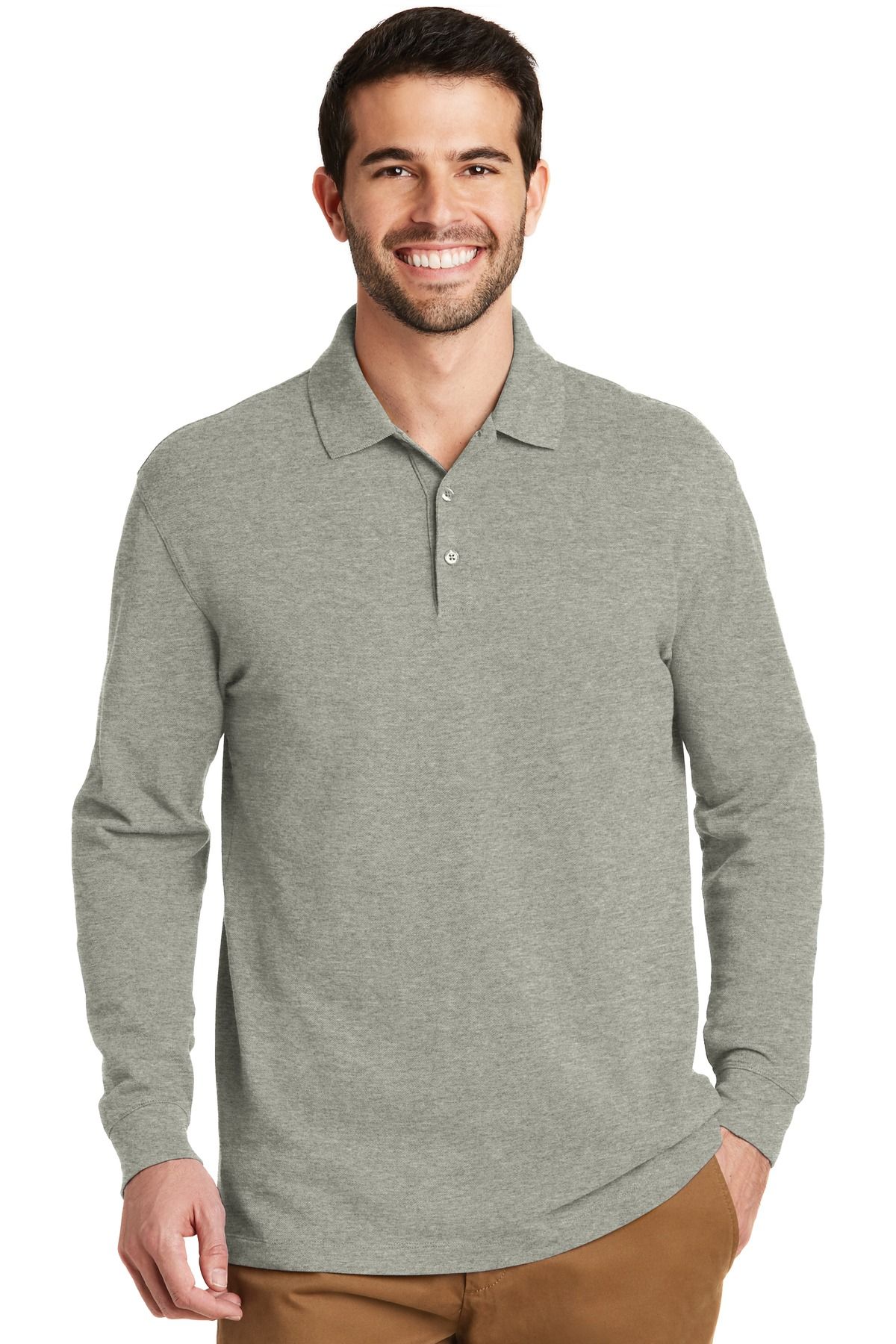 Port Authority ® EZCotton ® Long Sleeve Polo