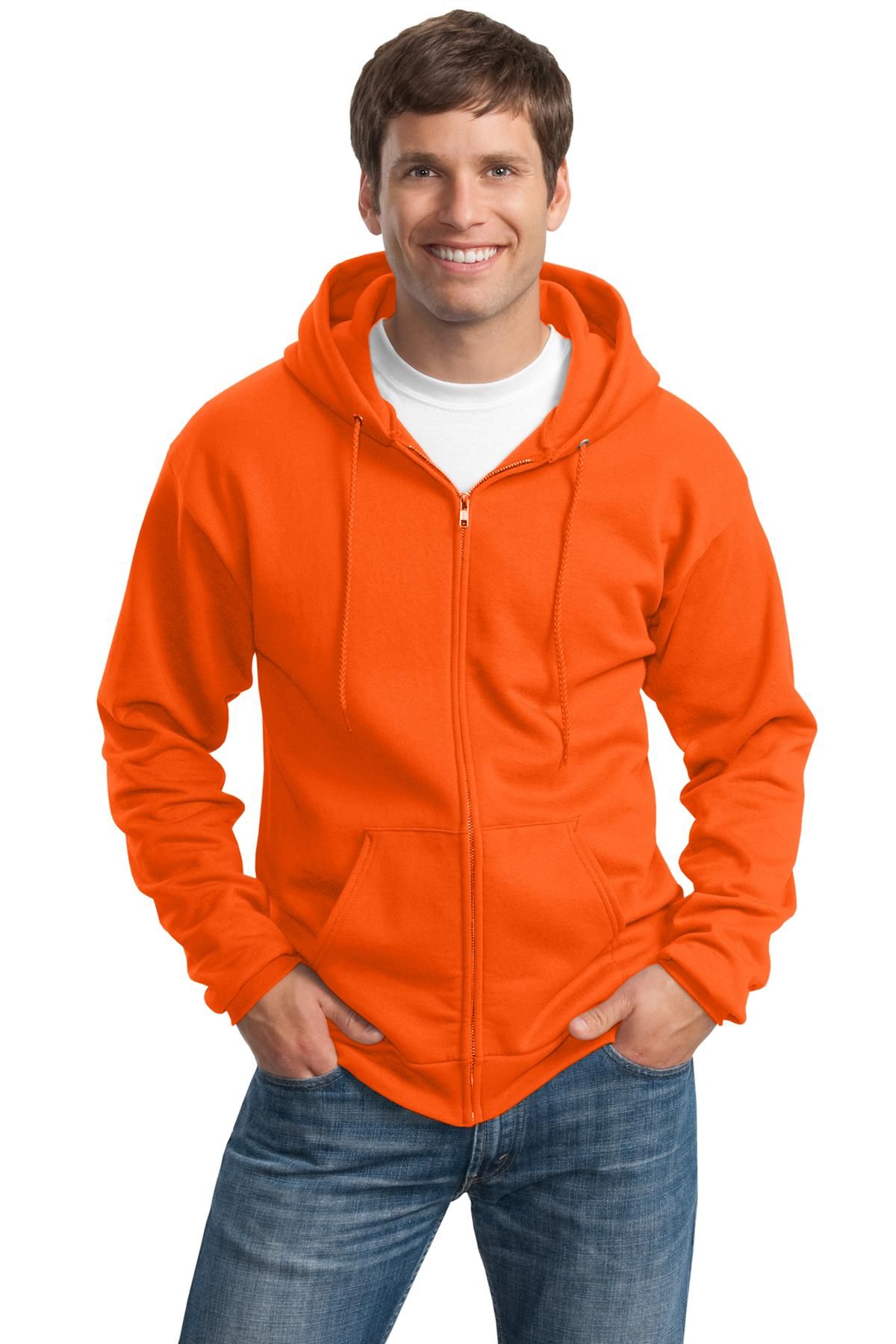 Port & Co   Tall Essential Fleece Full-Zip Hooded Sweatshirt