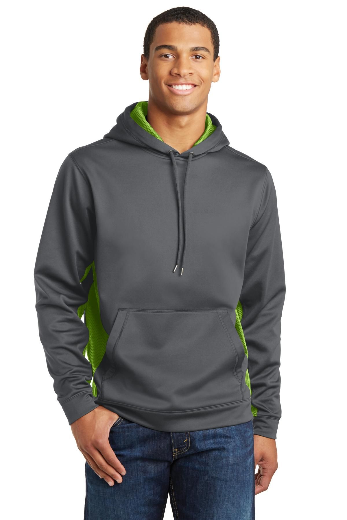 Sport-Tek ® Sport-Wick ® CamoHex Fleece Colorblock Hooded Pullover