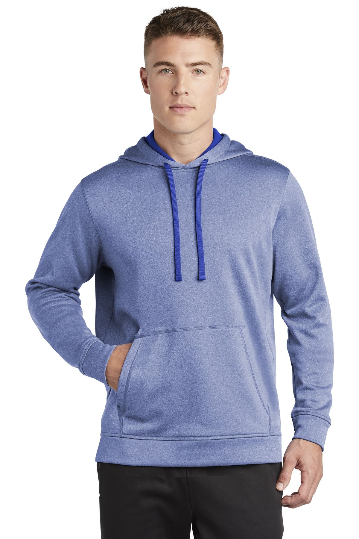 Sport-Tek  ®  PosiCharge  ®  Sport-Wick  ®  Heather Fleece Hooded Pullover