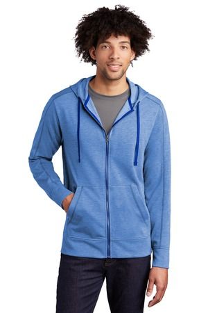 Sport-Tek  ®  PosiCharge  ®  Tri-Blend Wicking Fleece Full-Zip Hooded Jacket ST293