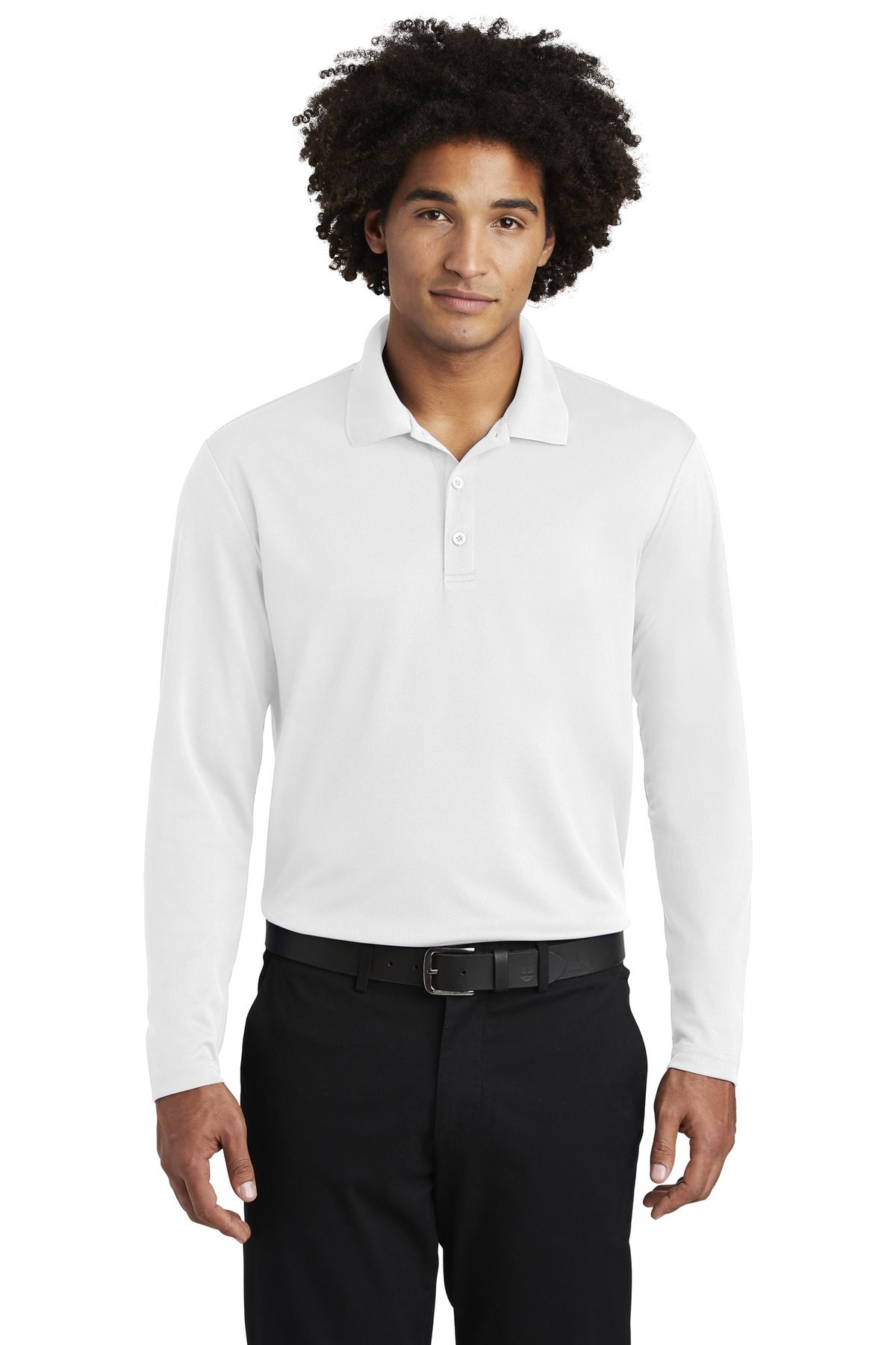Sport-Tek  ®  PosiCharge  ®  RacerMesh  ®  Long Sleeve Polo