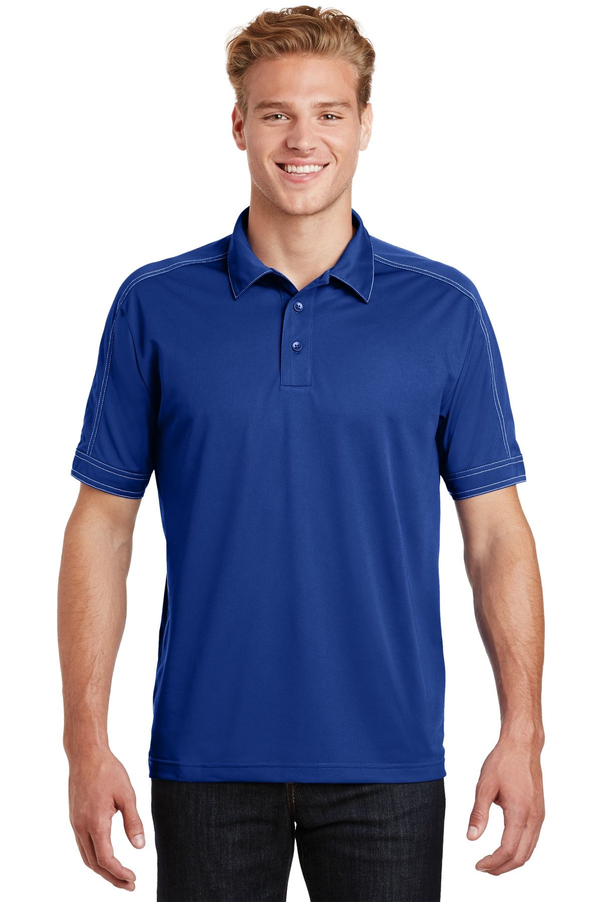 Sport-Tek ® Contrast Stitch Micropique Sport-Wick ® Polo