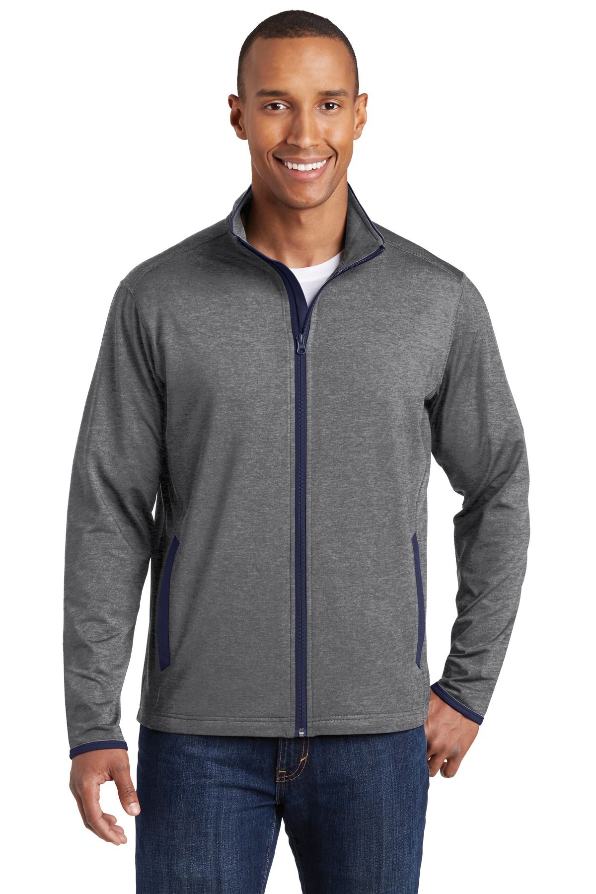 Sport-Tek ®  Sport-Wick ®  Stretch Contrast Full-Zip Jacket