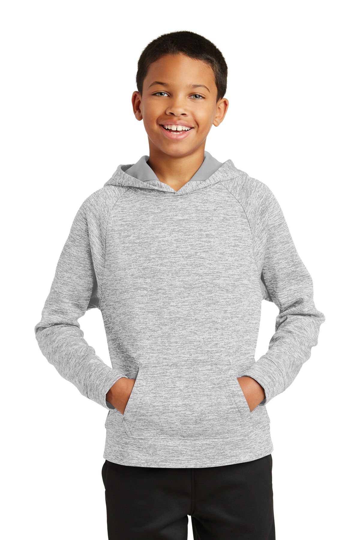Sport-Tek ®  Youth PosiCharge ®  Electric Heather Fleece Hooded Pullover