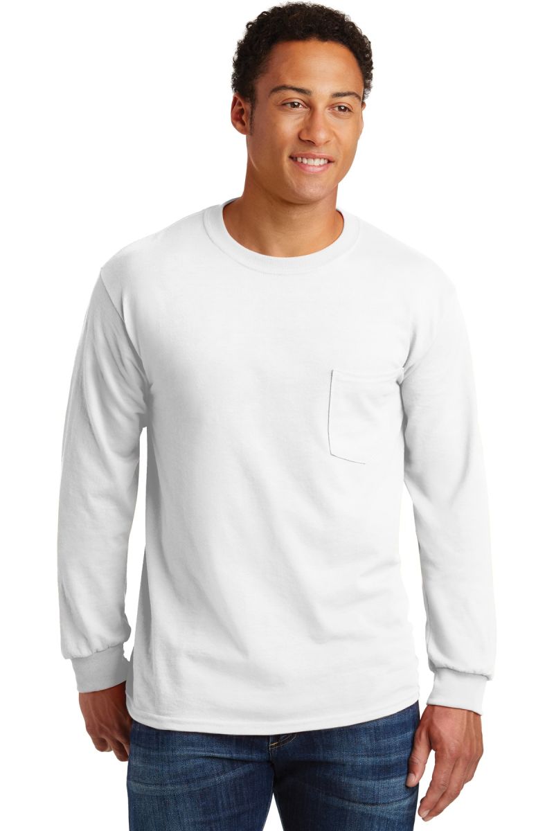 Gildan ®  - Ultra Cotton ®  100% US Cotton Long Sleeve T-Shirt with Pocket