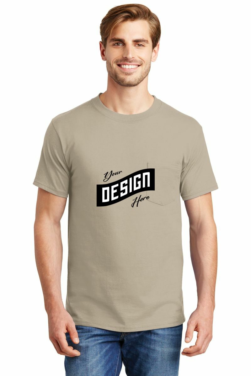 Hanes ® Beefy-T ® - 100% Cotton T-Shirt with Pocket