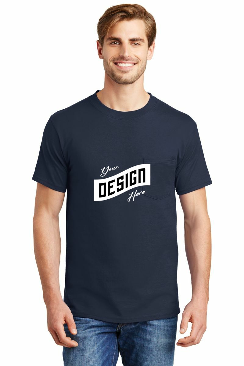 Hanes ® Beefy-T ® - 100% Cotton T-Shirt with Pocket