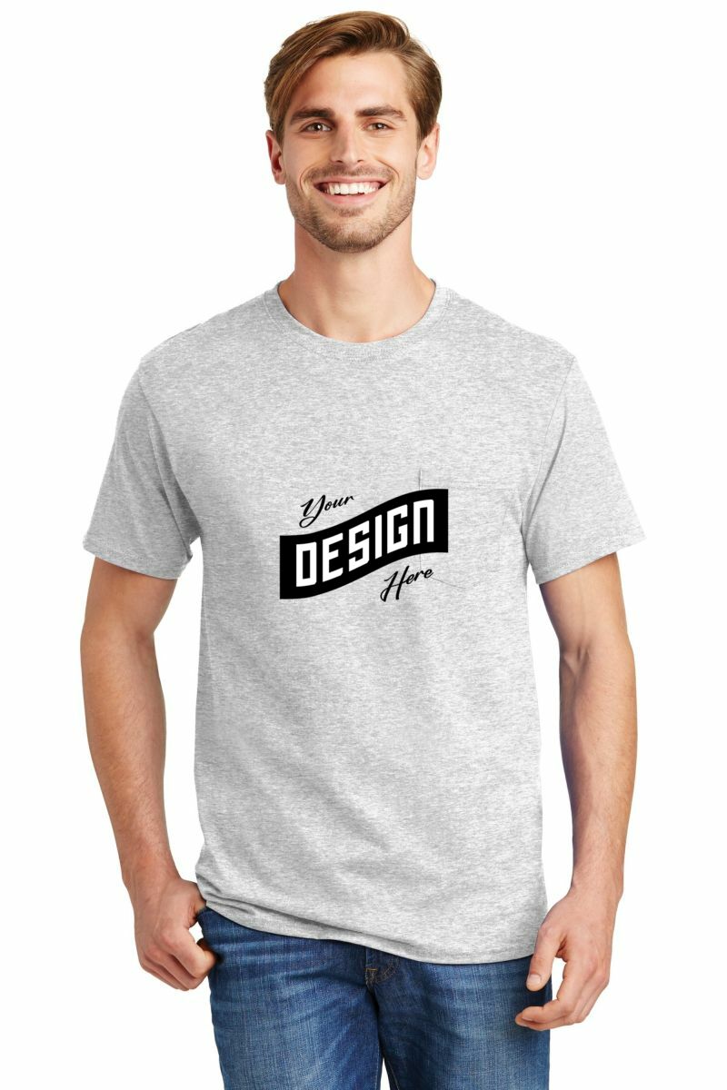 Hanes ® - Authentic 100% Cotton T-Shirt with Pocket