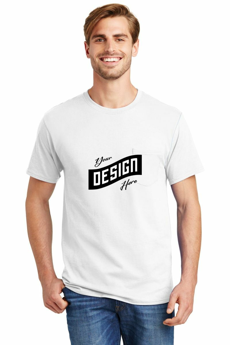 Hanes ® - Authentic 100% Cotton T-Shirt with Pocket