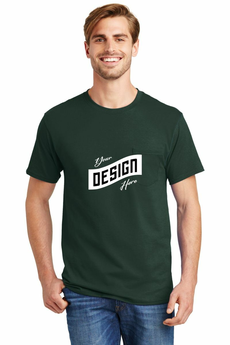 Hanes ® - Authentic 100% Cotton T-Shirt with Pocket