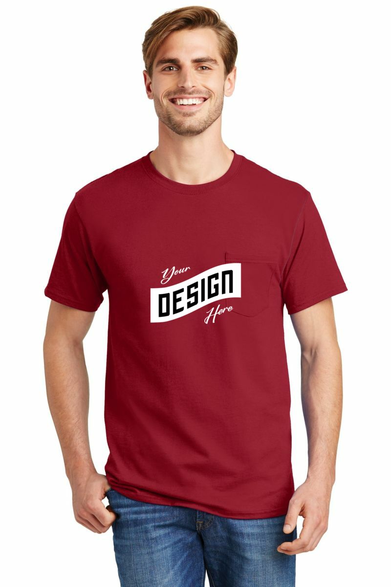 Hanes ® - Authentic 100% Cotton T-Shirt with Pocket