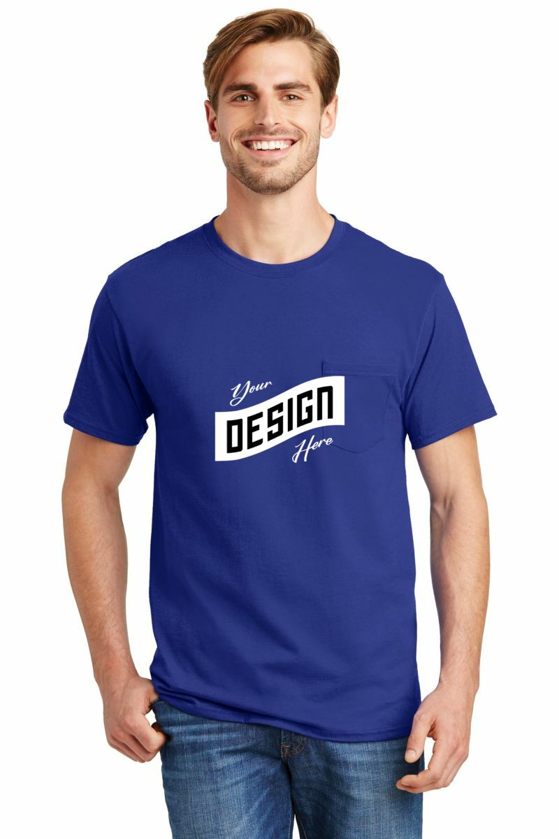 Hanes ® - Authentic 100% Cotton T-Shirt with Pocket