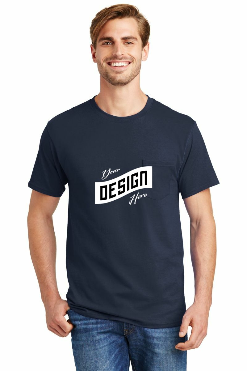Hanes ® - Authentic 100% Cotton T-Shirt with Pocket