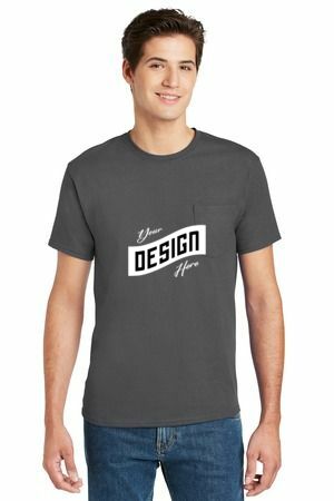Hanes ® - Authentic 100% Cotton T-Shirt with Pocket