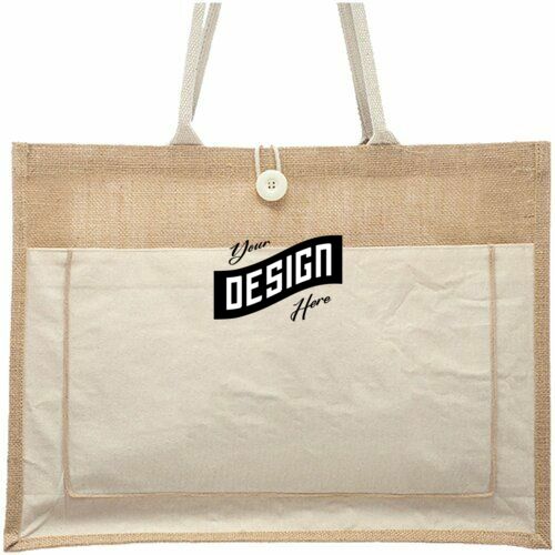 Cotton Stylish Shopping Pocket Jute Tote Bag