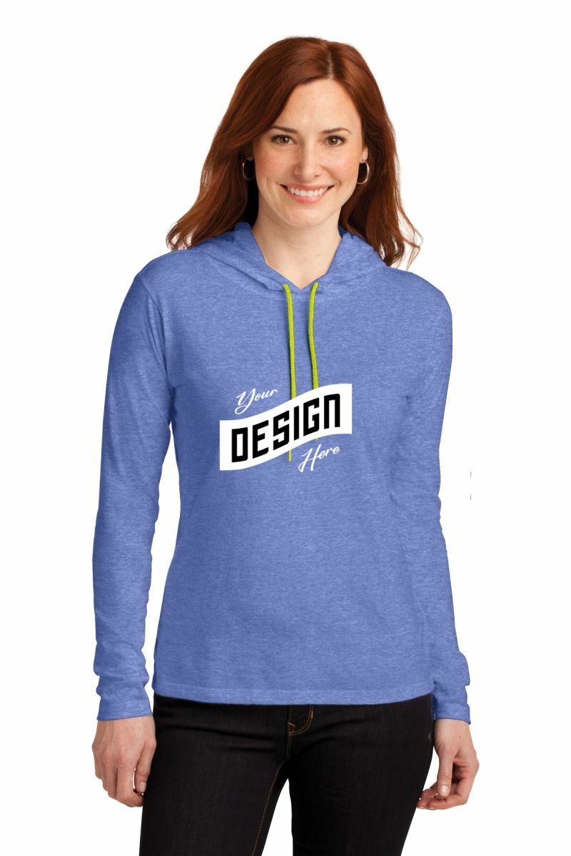 Gildan ®  Ladies 100% Combed Ring Spun Cotton Long Sleeve Hooded T-Shirt