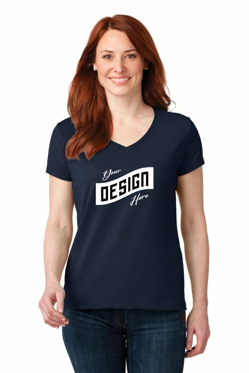  DISCONTINUED Anvil ®  Ladies 100% Combed Ring Spun Cotton V-Neck T-Shirt