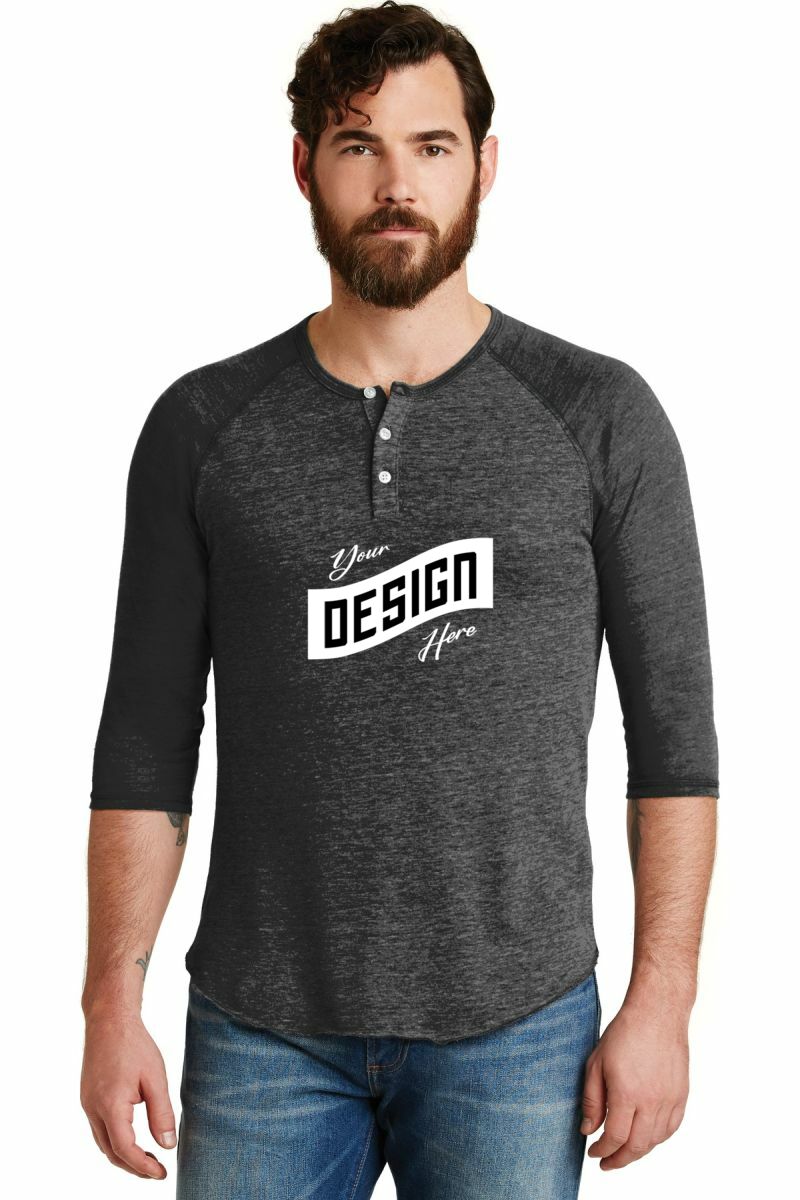 DISCONTINUED Alternative Eco-Jersey 3/4-Sleeve Raglan Henley