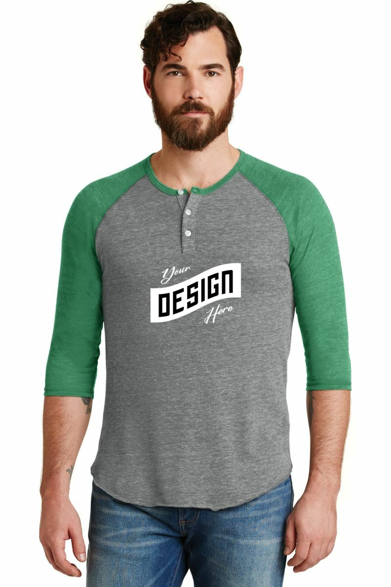 DISCONTINUED Alternative Eco-Jersey 3/4-Sleeve Raglan Henley