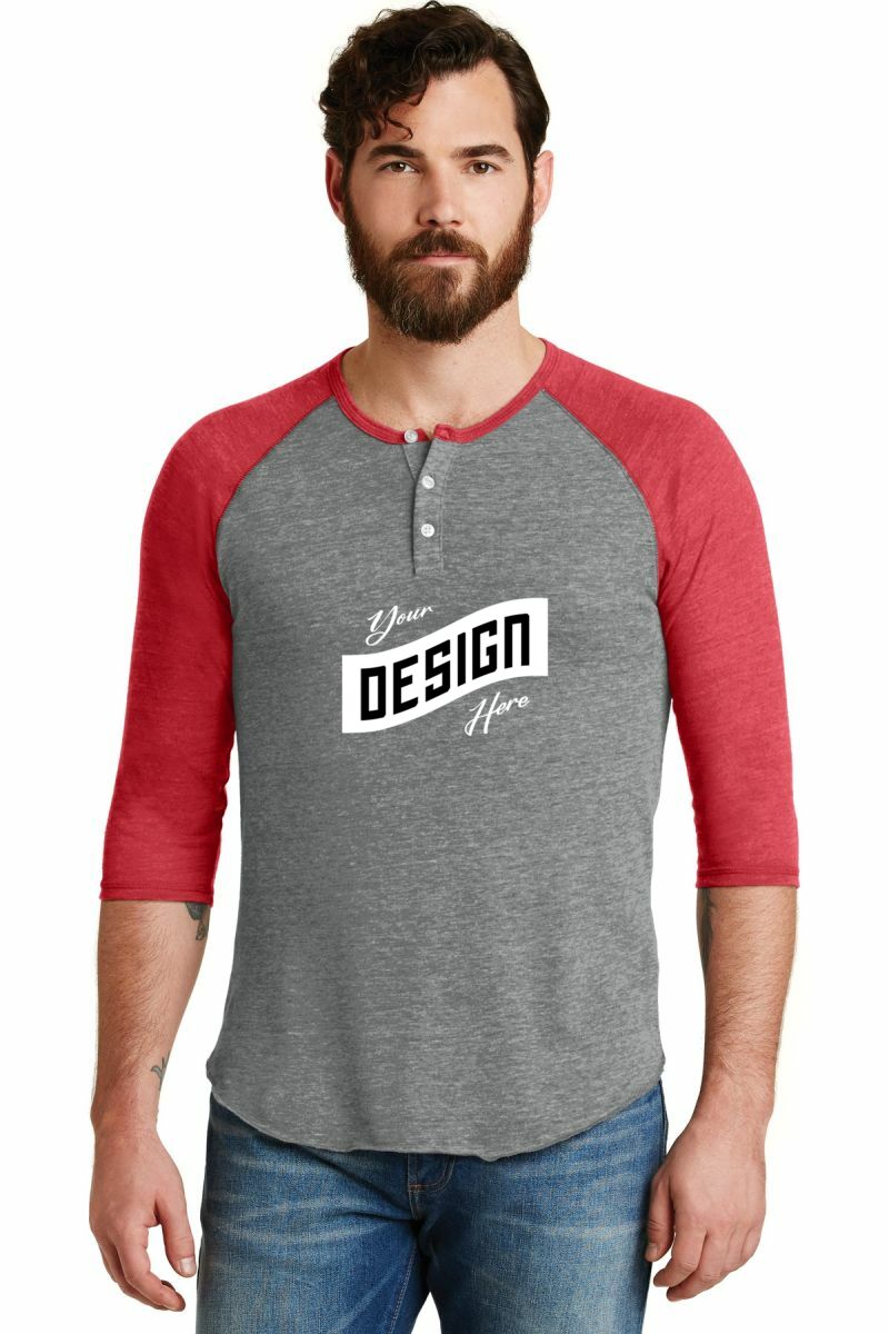 DISCONTINUED Alternative Eco-Jersey 3/4-Sleeve Raglan Henley