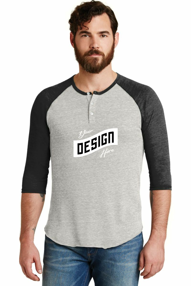 DISCONTINUED Alternative Eco-Jersey 3/4-Sleeve Raglan Henley