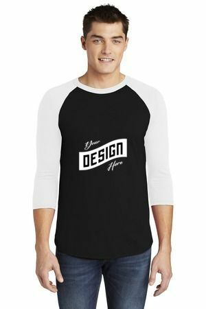  DISCONTINUED  American Apparel  ®  Poly-Cotton 3/4-Sleeve Raglan T-Shirt