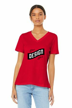 BELLA+CANVAS ® Women's Relaxed Jersey Short Sleeve V-Neck Tee