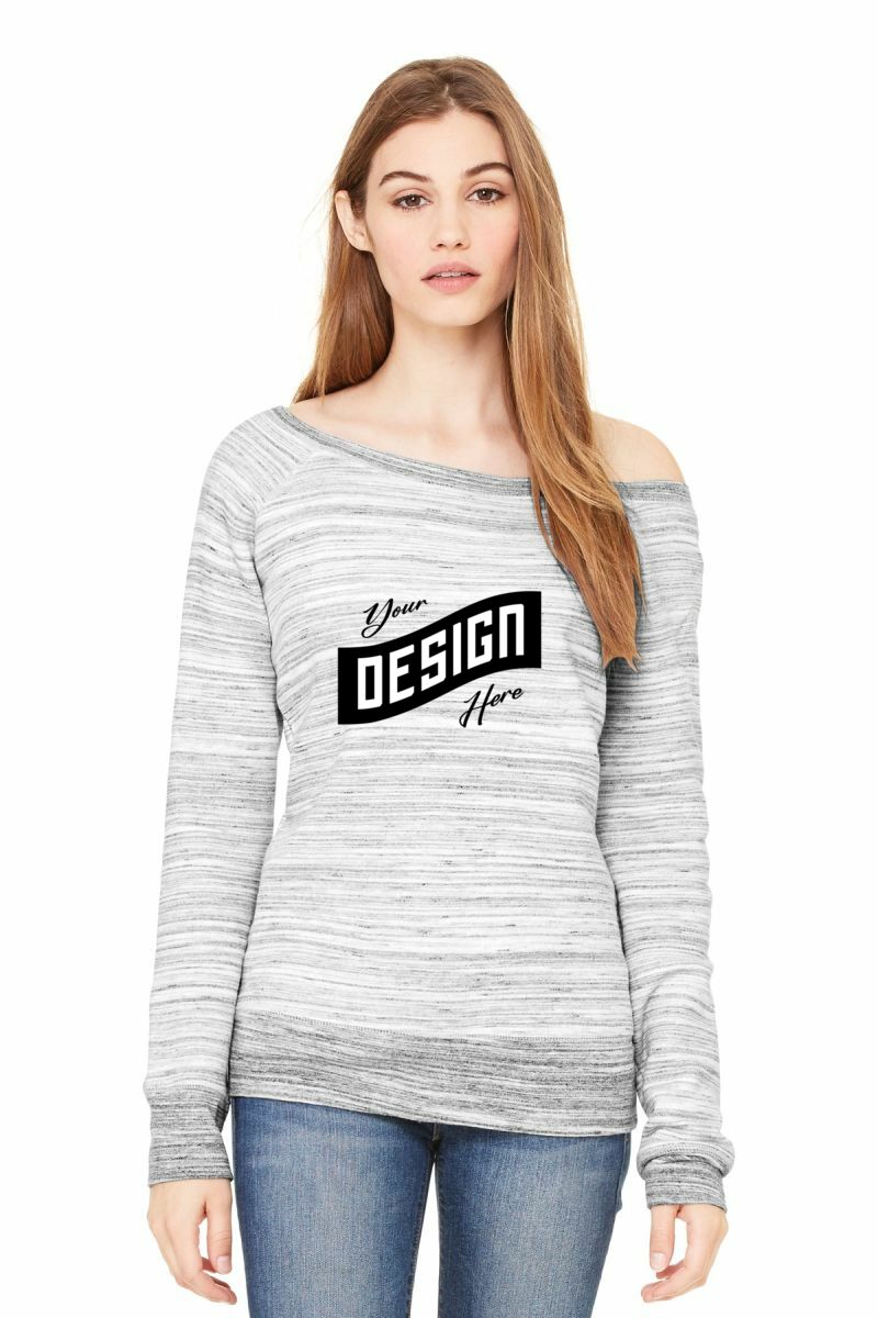  DISCONTINUED  BELLA+CANVAS  ®  Women's Sponge Fleece Wide-Neck Sweatshirt