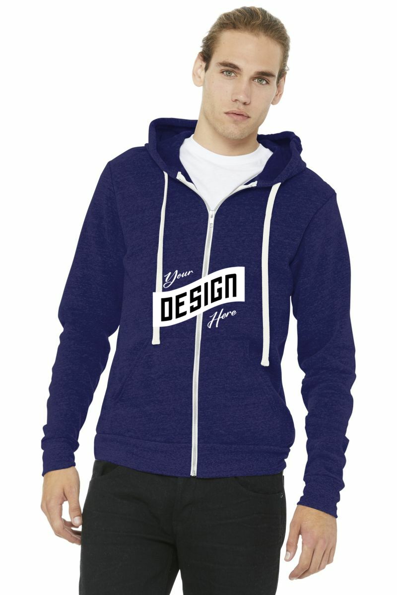 BELLA+CANVAS  ®  Unisex Triblend Sponge Fleece Full-Zip Hoodie