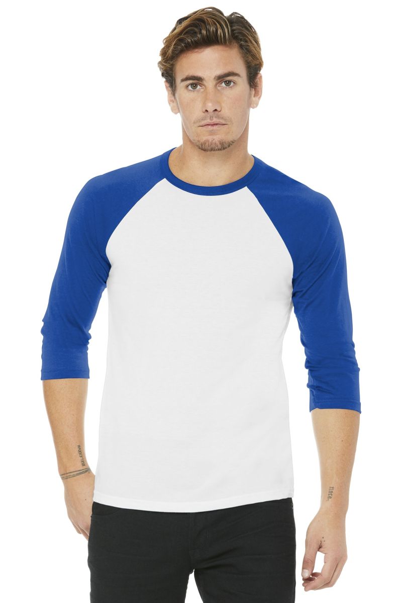 BELLA+CANVAS  ®  Unisex 3/4-Sleeve Baseball Tee