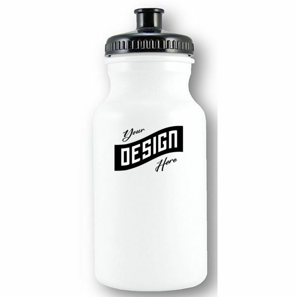 Bike Bottle USA Made 20 Oz Plastic Water Bottles Push Spout