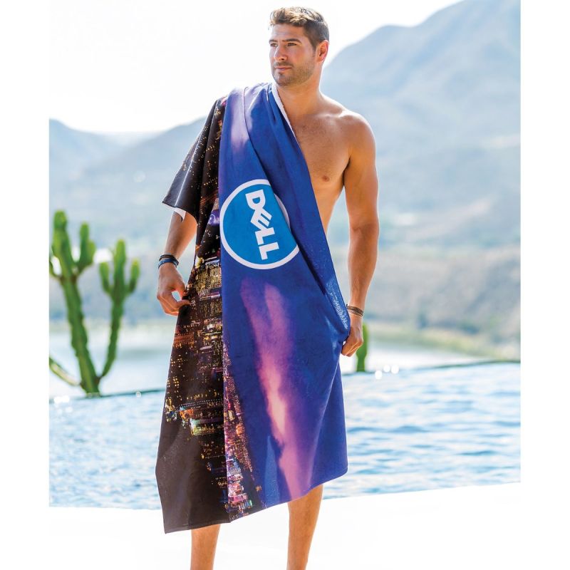 40"X 75" Sublimated Microfiber Sand Proof Beach Towel