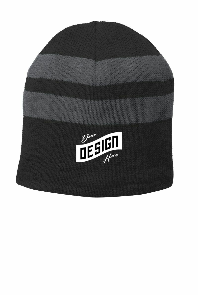 Port & Company ®  Fleece-Lined Striped Beanie Cap
