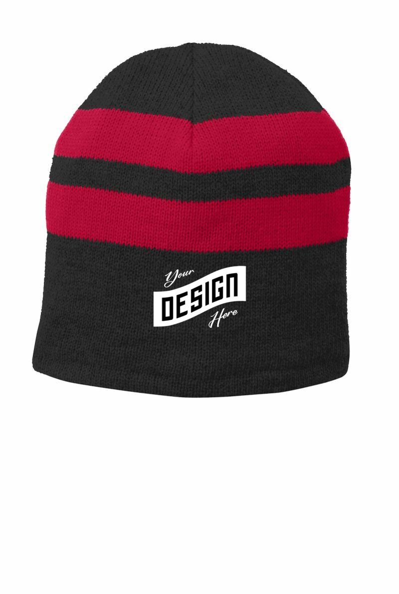 Port & Company ®  Fleece-Lined Striped Beanie Cap