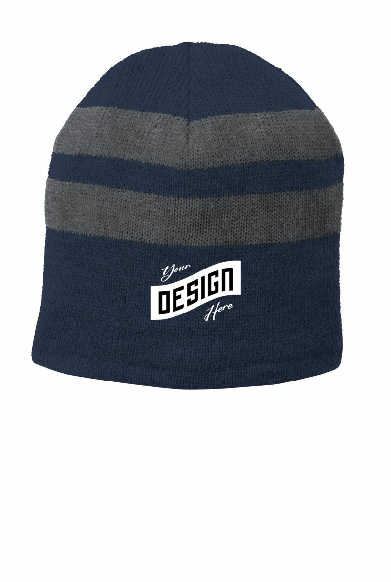 Port & Company ®  Fleece-Lined Striped Beanie Cap