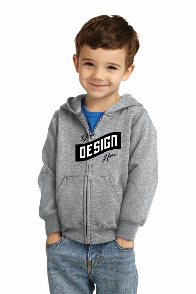 Port & Company ®  Toddler Core Fleece Full-Zip Hooded Sweatshirt
