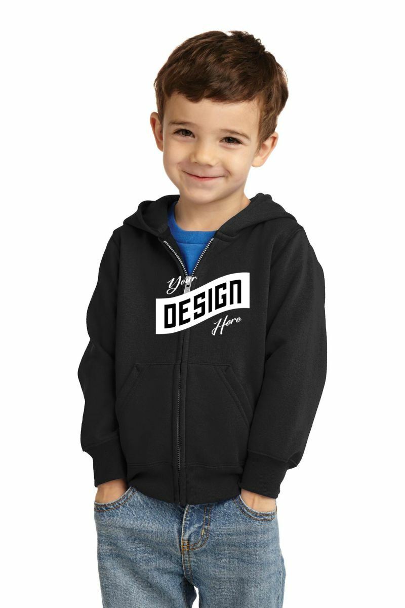 Port & Company ®  Toddler Core Fleece Full-Zip Hooded Sweatshirt