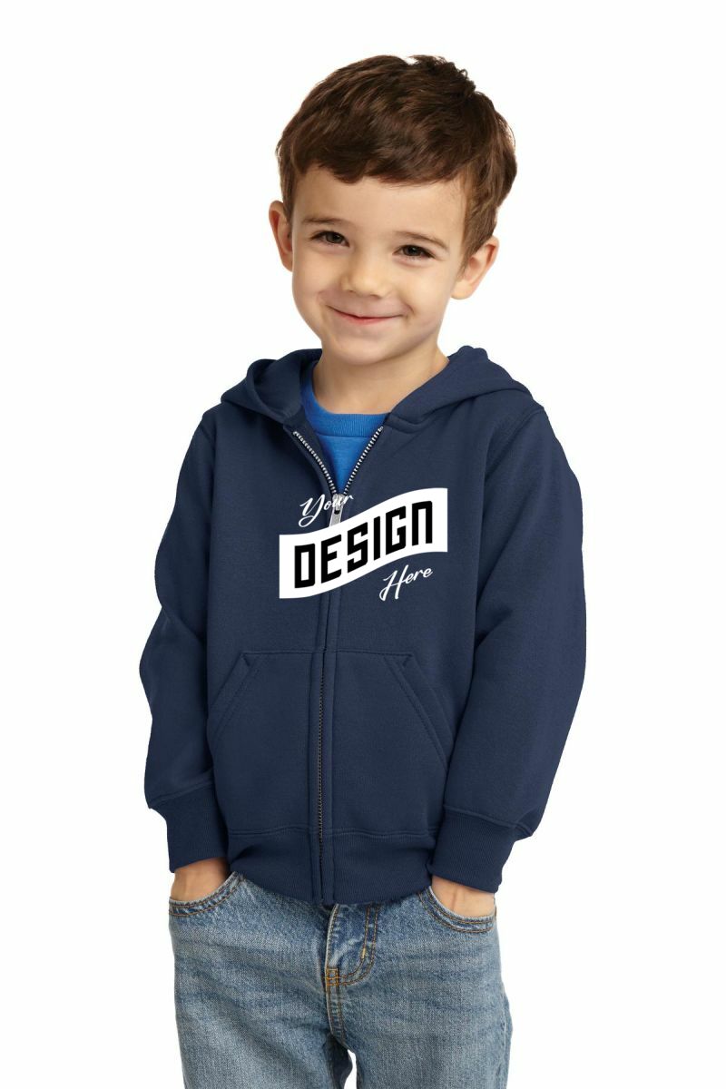 Port & Company ®  Toddler Core Fleece Full-Zip Hooded Sweatshirt