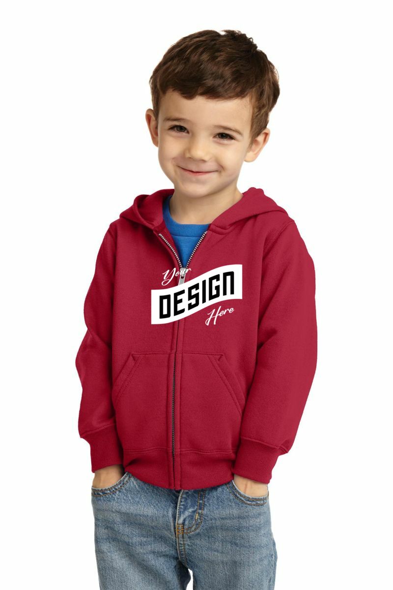 Port & Company ®  Toddler Core Fleece Full-Zip Hooded Sweatshirt