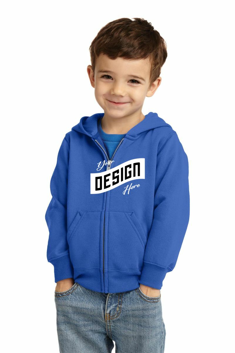 Port & Company ®  Toddler Core Fleece Full-Zip Hooded Sweatshirt