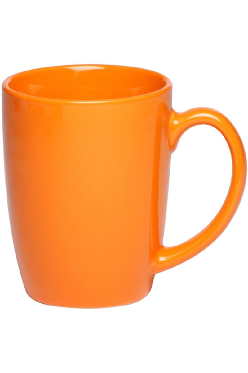 Coffee Mug W/ Custom Imprint Glossy Mugs Curved Grip 12 Oz.
