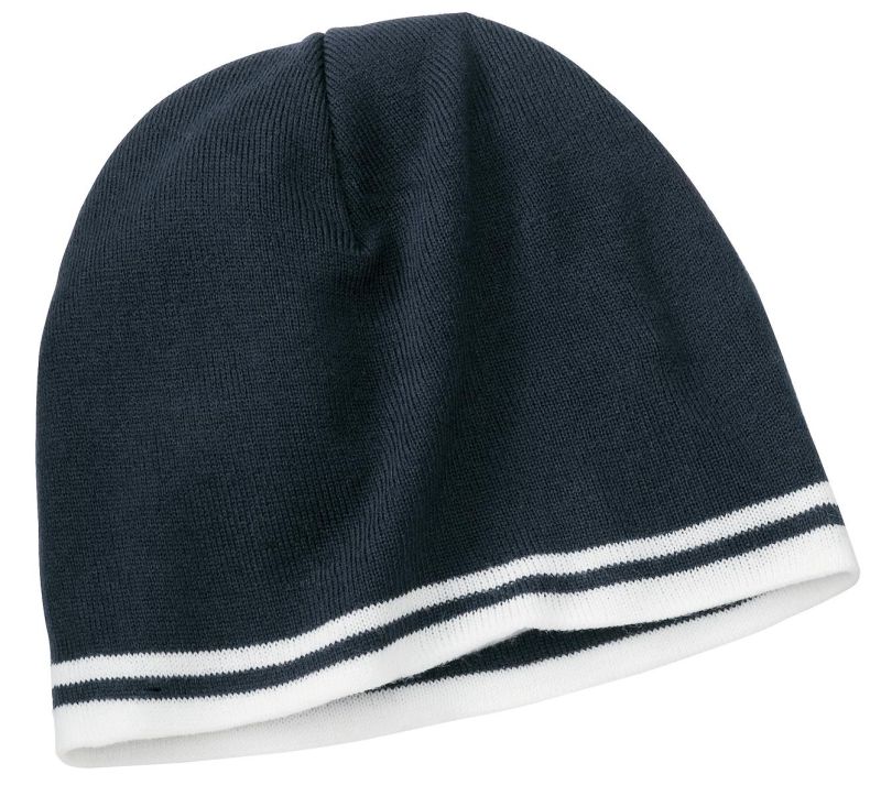  DISCONTINUED  Port & Company ®  Fine Knit Skull Cap with Stripes.   CP93