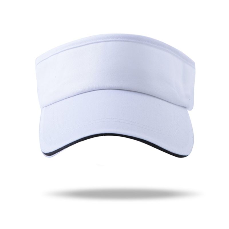 Sandwich Bill Curved Sun Visors W/ Adjustable Hook & Loop