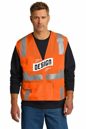 CornerStone  ®  ANSI 107 Class 2 Mesh Six-Pocket Zippered Vest