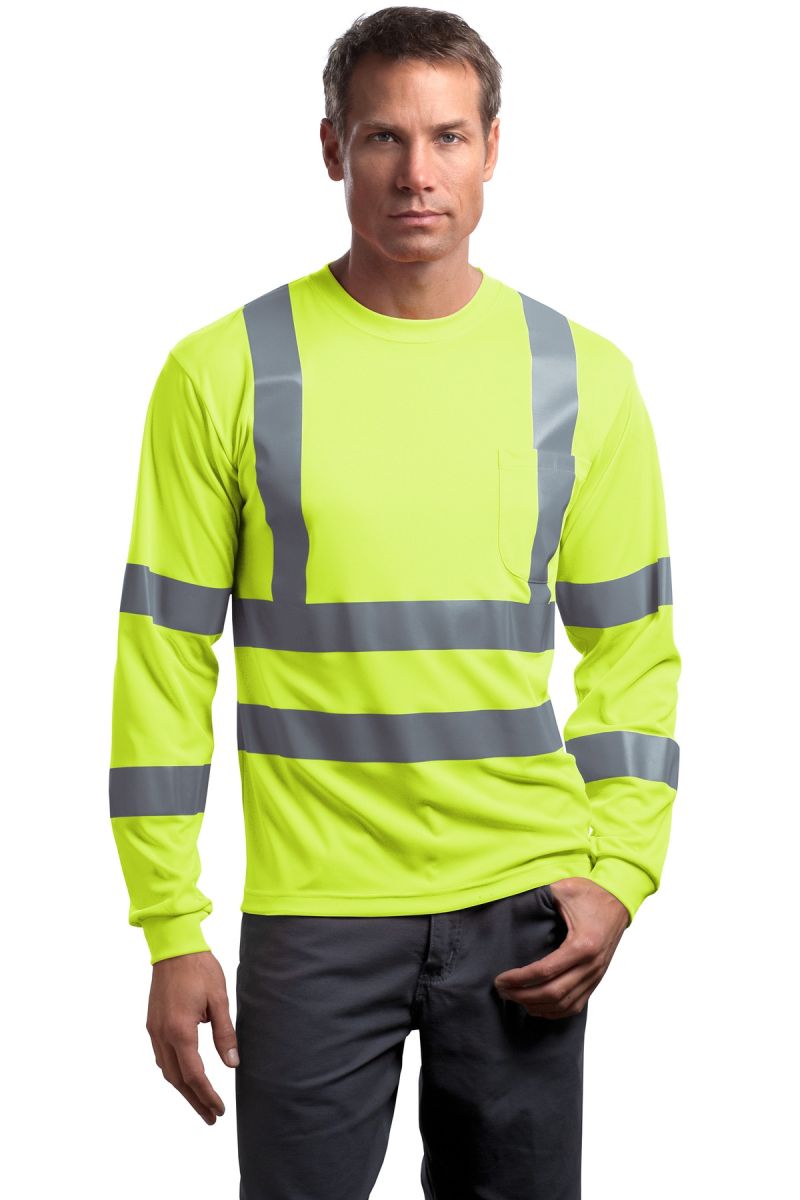 CornerStone ®  - ANSI 107 Class 3 Long Sleeve Snag-Resistant Reflective T-Shirt