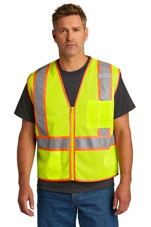 CornerStone  ®  ANSI 107 Class 2 Mesh Zippered Two-Tone Vest