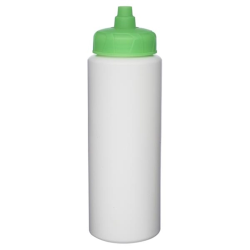 USA Made HDPE Plastic Sports Bottle W/ Quick Shot Lid 32 Oz.